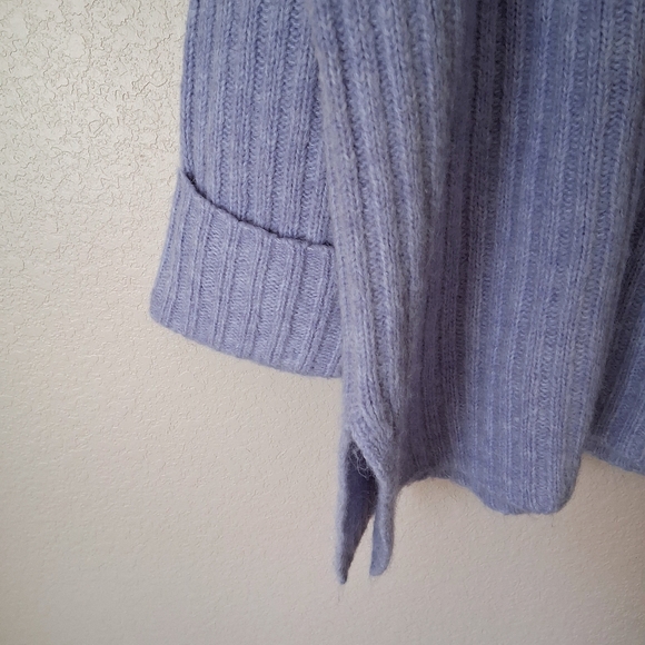 Old Navy XXL Wool Blend Ribbed Mock Neck Tunic Sweater Lavender Purple - Picture 4 of 8